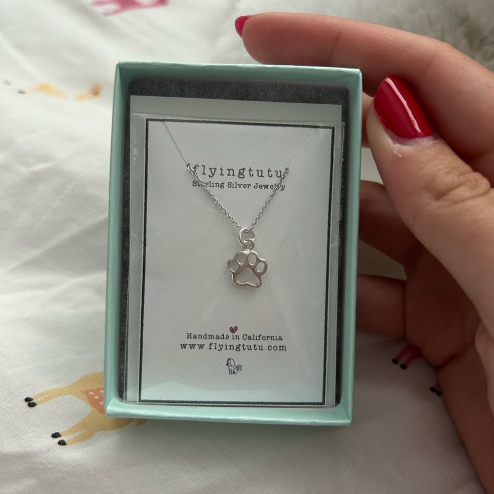 Sterling Silver Paw Necklace